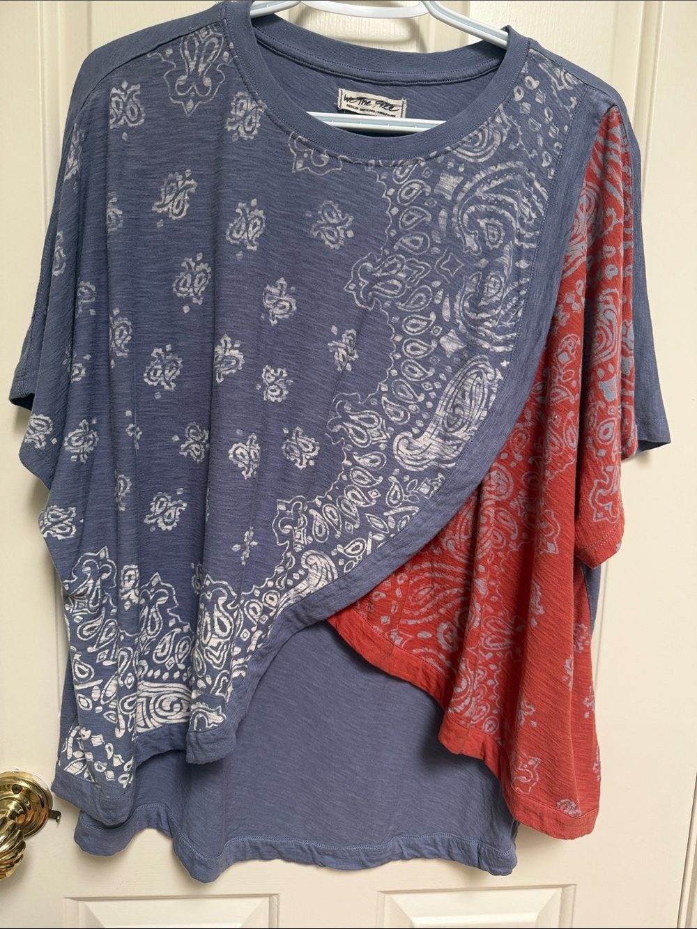 We The Free sz M urban outfitters purple orange cropped front top boho festival